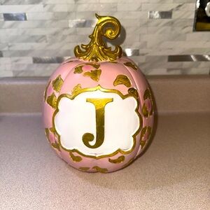 BNWOT, pink and gold leopard print Halloween decor J accent
